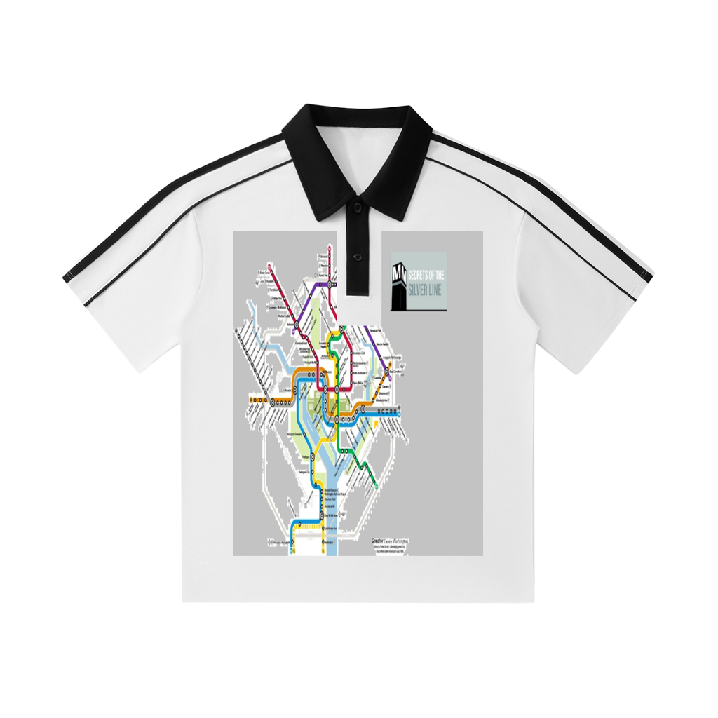 Contrast Collar Short-Sleeve Polo Shirt