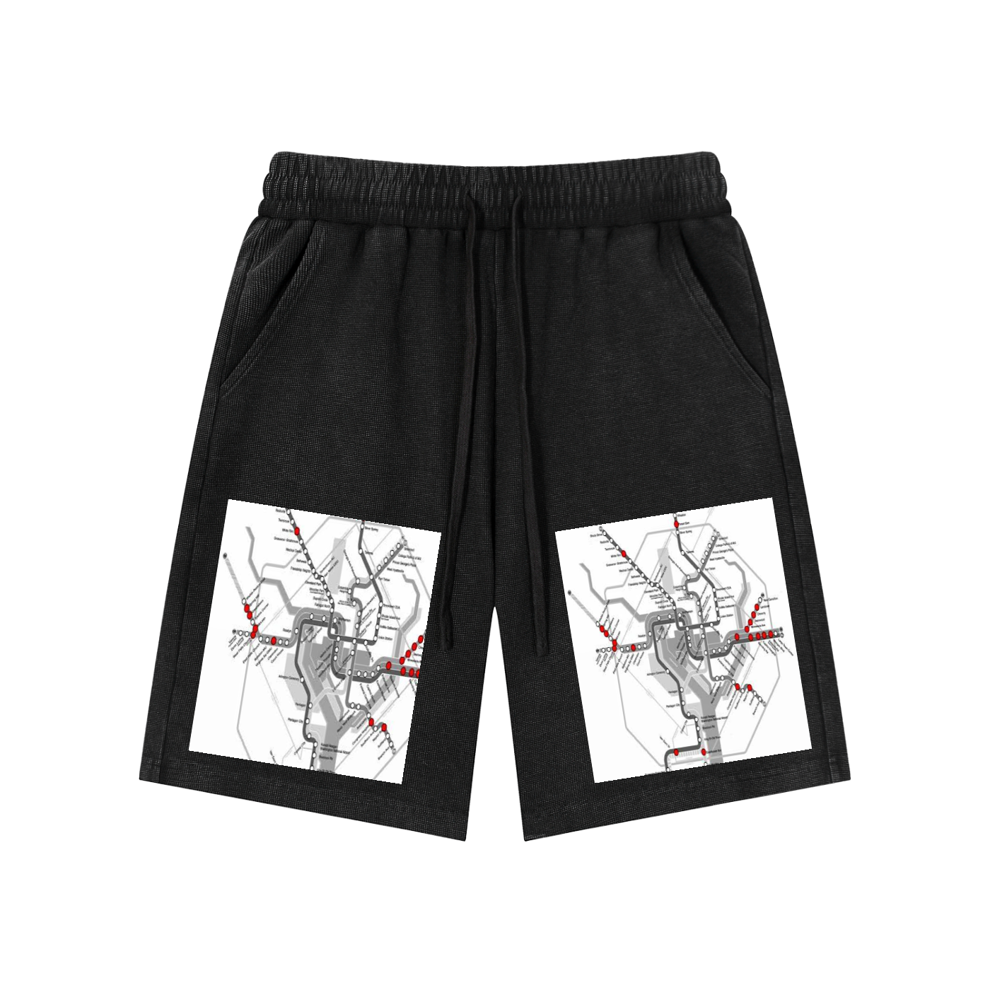 Mineral Wash Waffle Knit Shorts