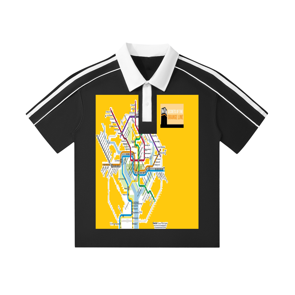 Contrast Collar Short-Sleeve Polo Shirt
