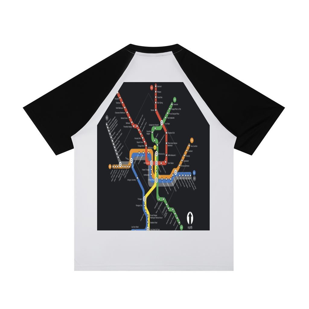 Contrast Raglan Sleeve Mesh T-Shirt