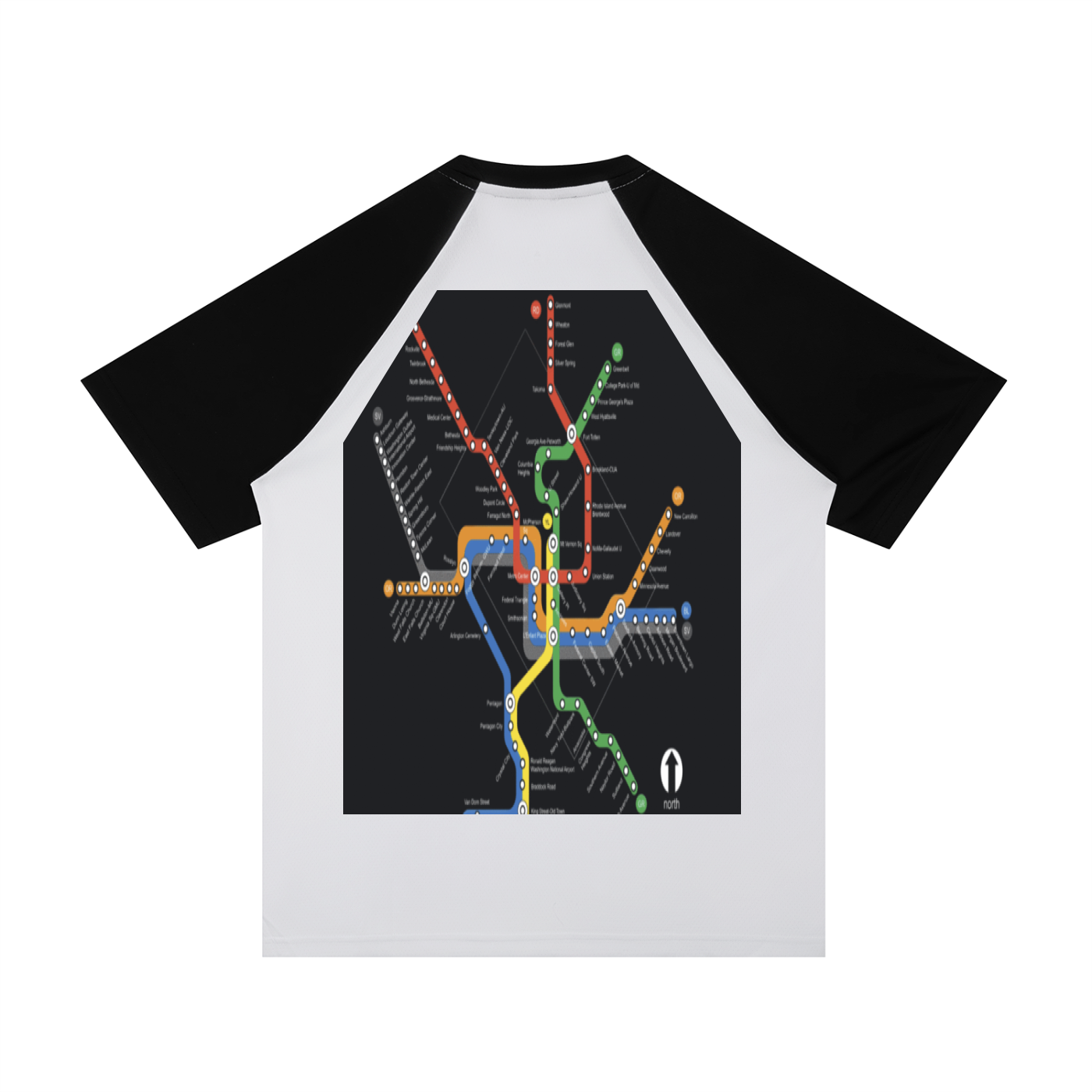Contrast Raglan Sleeve Mesh T-Shirt