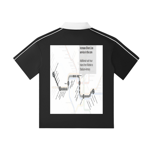 Contrast Collar Short-Sleeve Polo Shirt