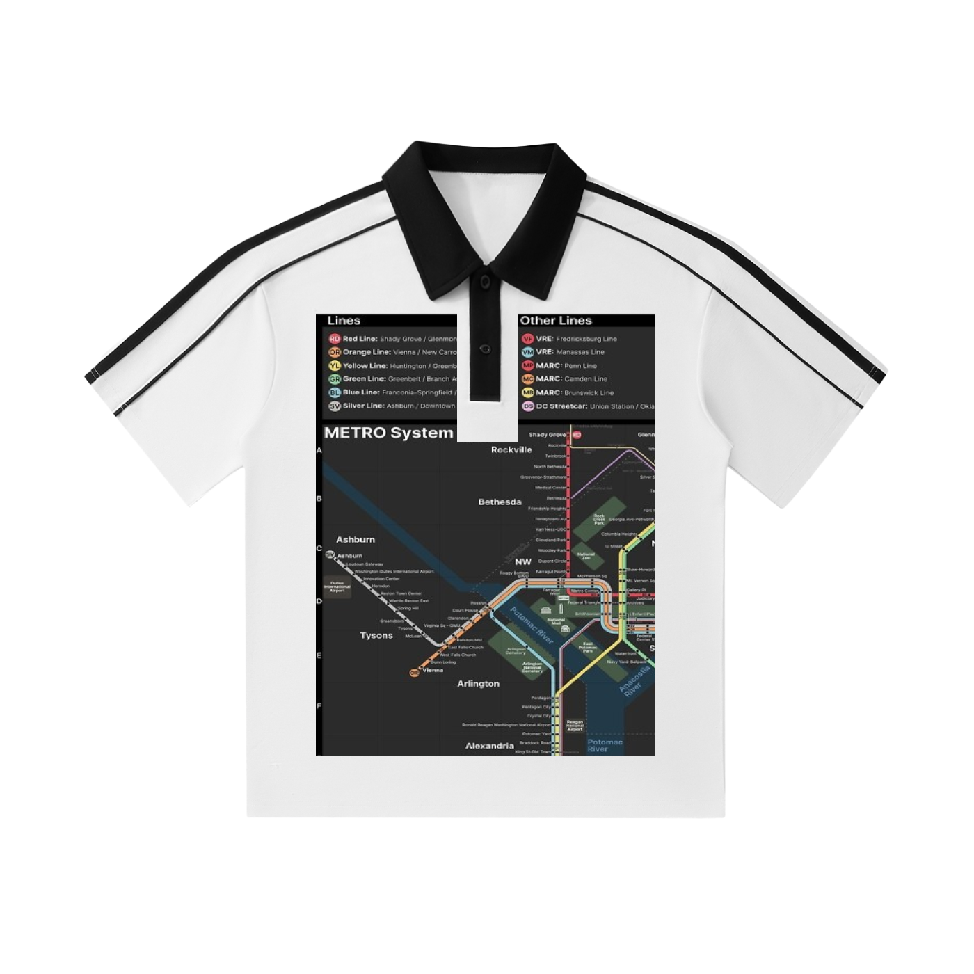 Contrast Collar Short-Sleeve Polo Shirt