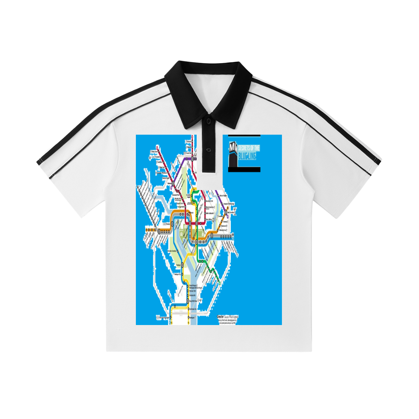 Contrast Collar Short-Sleeve Polo Shirt