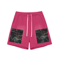 Sun Fade Raw Edge Cotton Shorts