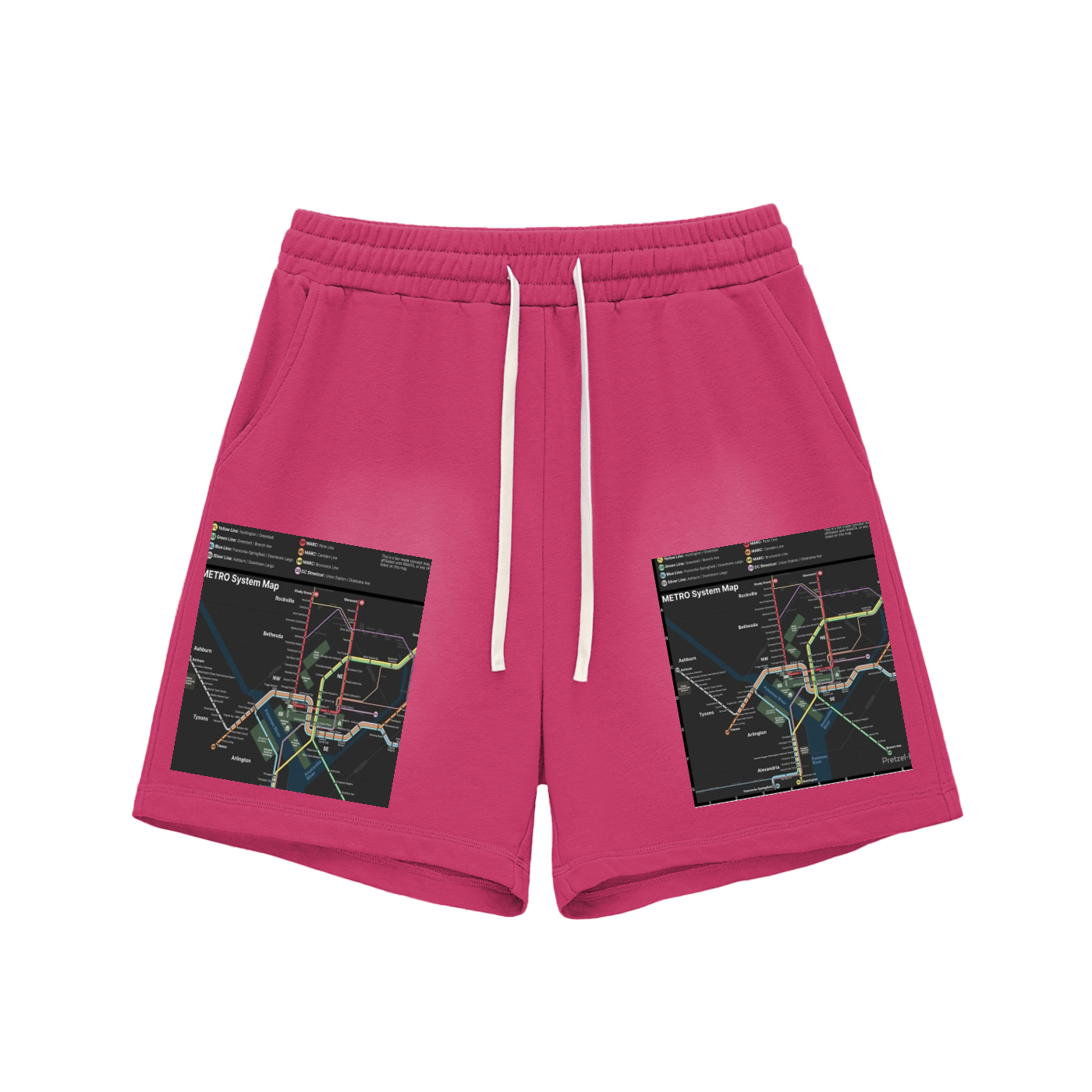 Sun Fade Raw Edge Cotton Shorts