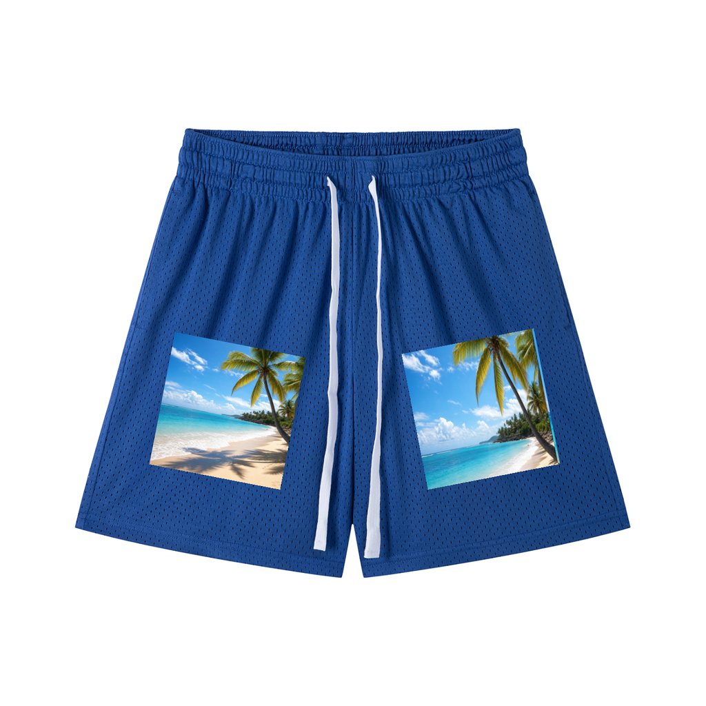 Mesh Drawstring Shorts