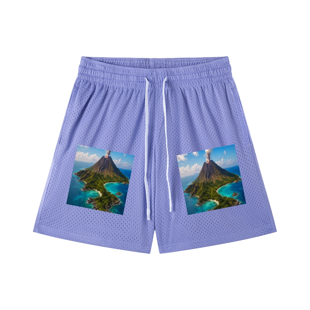 Mesh Drawstring Shorts