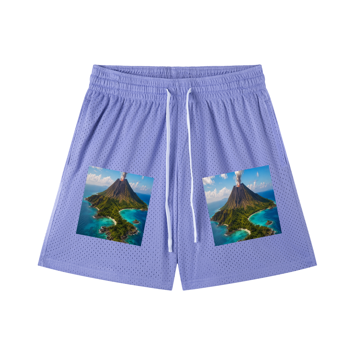 Mesh Drawstring Shorts