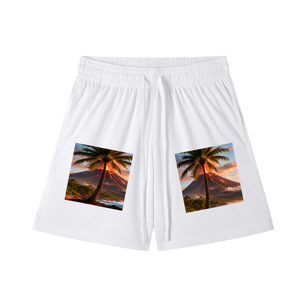 Mesh Drawstring Shorts