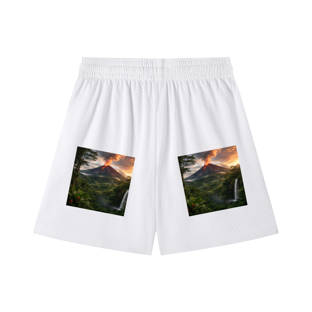 Mesh Drawstring Shorts