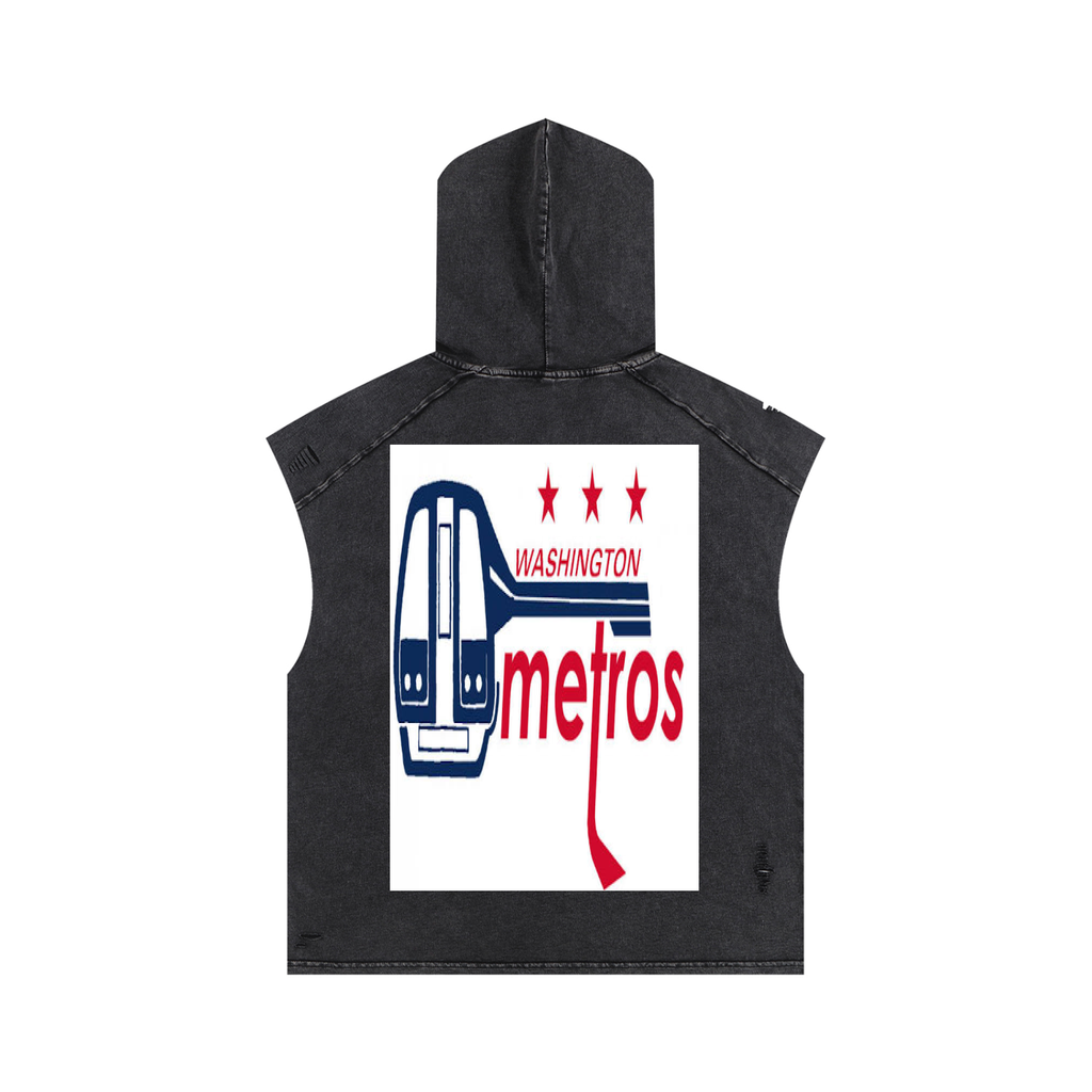 Snow Washed Boxy Hooded Tank Top